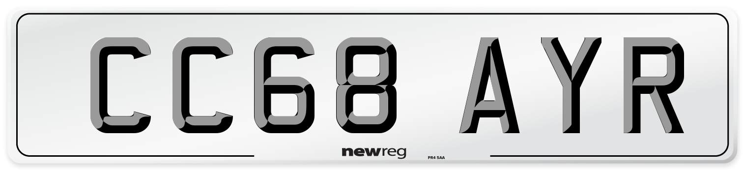 CC68 AYR Number Plate from New Reg